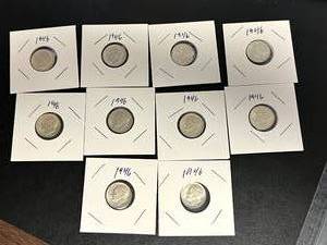 10 - 1946 Roosevelt Dimes