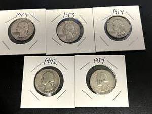 5 - 1940s & 1950s Washington Quarters