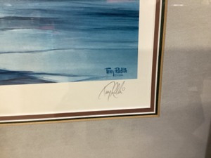 3 Deer on Frozen Lake by Old Cabin Print Winter