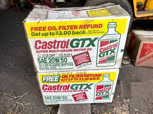 lot 48 image: 2 Full Cases Castrol GTX 20w50 Oil (24 quarts)
