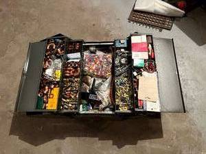 lot 158 image: Large Craftsman Tool Box Full of Plumbing & Electrical Supplies