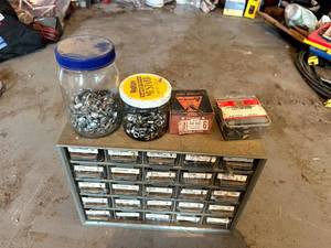 lot 180 image: Garage Organizer & Contents