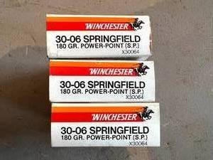 lot 200 image: 3 Boxes Winchester 30-06 180 Gr Shells