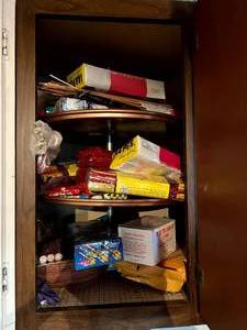 lot 226 image: Lazy Susan Cabinet Full of Fireworks