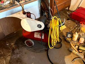 lot 227 image: Red and White Air Compressor