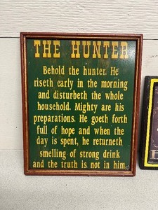 2 cabin Hunting  signs