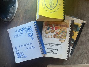 old Afagan and cook books  and misc
