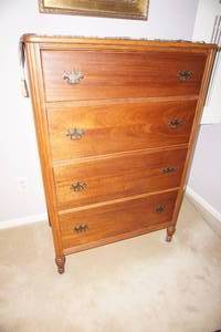 Antique Furniture Bedroom Tall Chest of Drawers 32 x 20 x 48