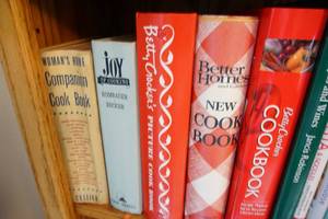 Books...Shelf of Cook Books, Does NOT include shelf.