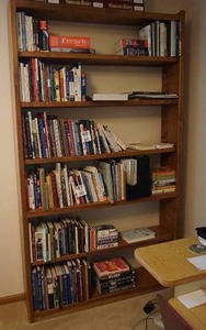 Furniture Storage Solid Oak Adjustable Book Shelf...ONLY