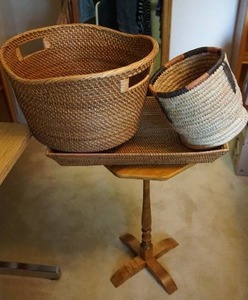 Home DeCor Plant Stand and Wicker Baskets
