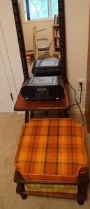 Home DeCor Etc. Library Stacking Seats, Mirror, Table CD Player