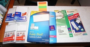Home Office Supply of Mailing Labels Etc.