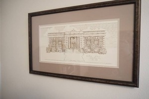 Artwork Wall Art Signed By Artist Don Oastraich 83 St. Cloud Public Library(1902-1982) Print 67500