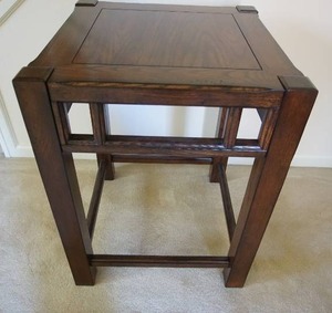Furniture FLEXSTEEL Solid Oak Living Room Bed Room Side-table End-table Nightstand Chair-table 18 Square 24 tall