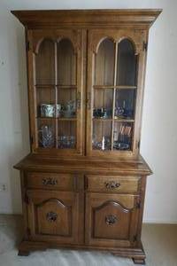 Furniture Kitchen Dining KELLER Two-Piece Curio Hutch 42 x 20 x 77(CONTENTS NOT INCLUDED)