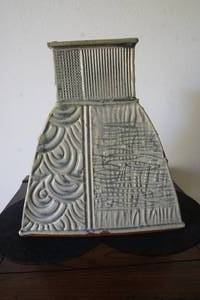 Artist Signed Pottery 12 x 4 x 13