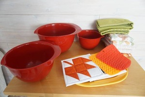 Housewares Kitchen Giada De Laurentiis Red Mixing Bowl Set Etc...