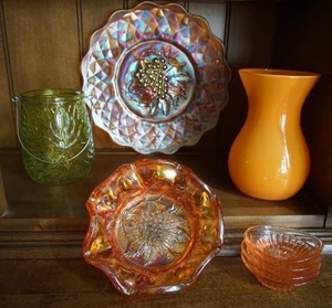 Collectible Amberenia Orange Depressing Glass Etc
