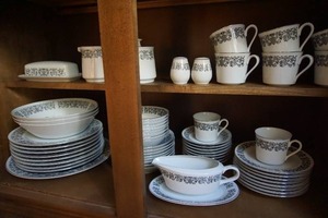 Collectible China Dish Set Corsair by EKCO 8-Place Setting w 51 Pieces