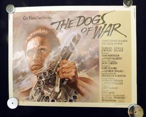 lot 9 image: 1981 The Dogs of War Single Sided Half Sheet Movie Theater Poster