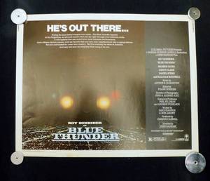 lot 61 image: 1983 Blue Thunder Single Sided Half Sheet Movie Theater Poster