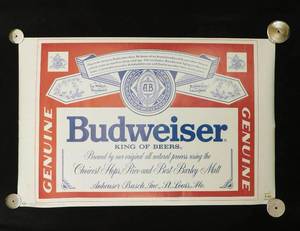 lot 51 image: Vintage Budweiser Poster