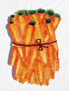 lot 78 image: Lot of 20 New Vintage Italian Ceramic Carrot Themed Trivets