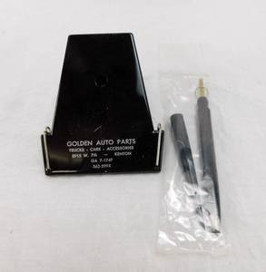 lot 18 image: Vintage Brown and Bigelow Office Desk Supplies Including Handifile Calling Card Case