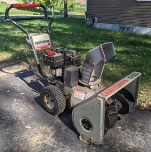 lot 5 image: Vintage Sears Craftsman 23 - 5 H.P. Dual Stage Snow Thrower