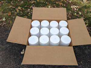 lot 48 image: 84 Total White Frosted Food Grade Containers