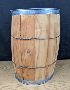 lot 51 image: Large Barrel, Wood & Metal