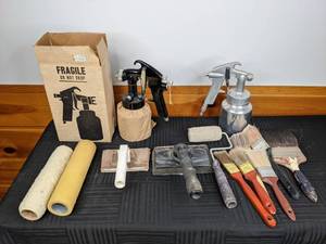 lot 40 image: Paint Brushes, Paint Spray Guns and Paint Rollers