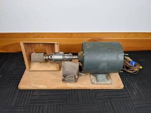 lot 21 image: Handmade AC Motor with Press Attachment