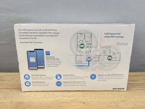 lot 29A image: Brand New NETGEAR Orbi RBK13 AC1200 Mesh WiFi System with Router and 2 Satellite Extenders