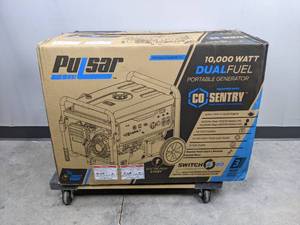 lot 3A image: Brand New Pulsar 10,0008,000 Watt Dual-Fuel Gasoline and Propane with Recoil, Remote and Push to Start Portable Generator, CO Shutoff