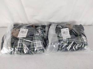 lot 369 image: (2) PJ Place XXL Dog Plaid Moose Pajamas - Park Bench Green