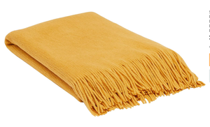 lot 366 image: Spotgrowth Knit Throw Blanket - Gold