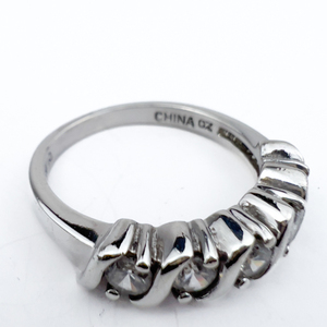 lot 48 image: Ross Simons Sterling Silver Ring, Set With Cubic Zirconia. Size 7.