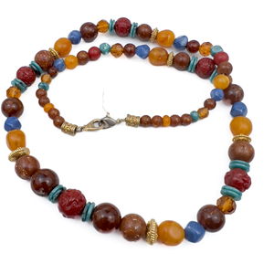 lot 107 image: Liz Claiborne Multicolor Base Metal Opera Length Bead Necklace.