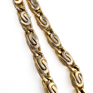 lot 133 image: Monet Fancy Link Yellow Plated Base Metal Chain Necklace.