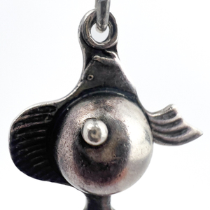 lot 35 image: Goldfish, Unknown Maker, Sterling Silver Hand Made Charm.