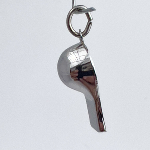 lot 39 image: Whistle, Unknown Maker, Sterling Silver Hand Made Charm.