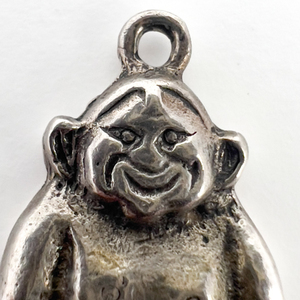 lot 53 image: Troll , Unknown Maker, Sterling Silver Solid Cast Charm.