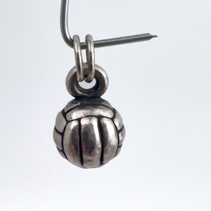 lot 54 image: Volleyball ball, Unknown Maker, Sterling Silver Solid Cast Charm.
