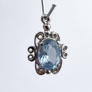 lot 68 image: Rembrandt Charms  Filigree March Stone Sterling Silver Solid Cast Charm.