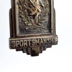lot 97 image: Art Deco Sportsmanship, Unknown Maker, VINTAGE Sterling Silver One-Part Stamped Charm.