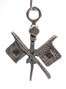 lot 127 image: Army Signal Corps Insignia VINTAGE Solid Cast Charm.