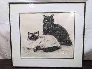 lot 64 image: Framed Art By A. Bucher, 1986