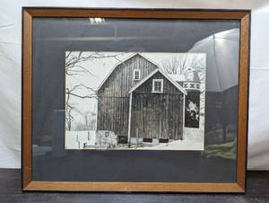 lot 68 image: Framed Barn Photograph